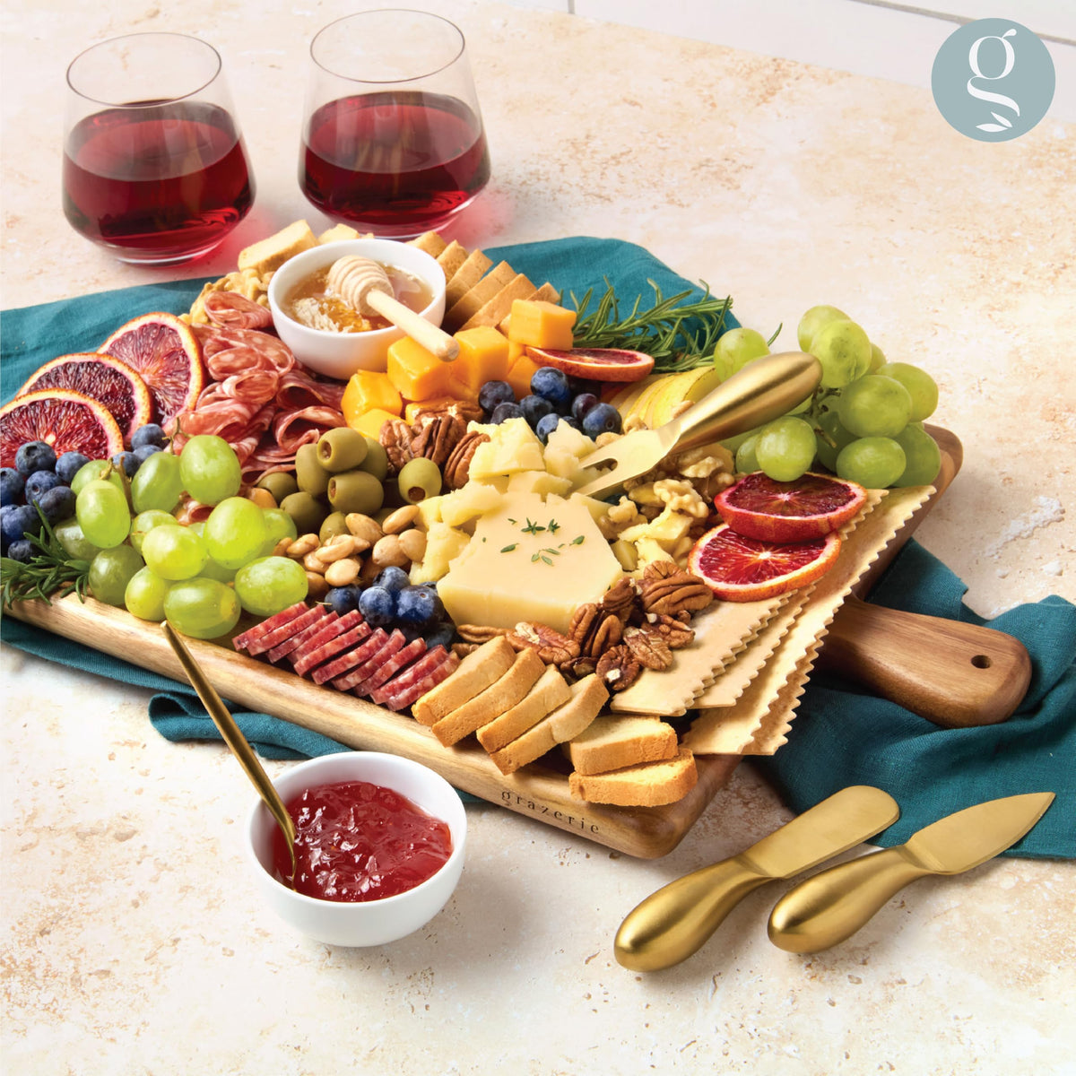 Grazerie Charcuterie Board Set gift-ready box for gifting appeal.