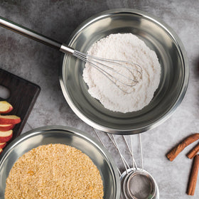 Great Credentials durable stainless steel bowls suitable for hot and cold foods in busy kitchens.