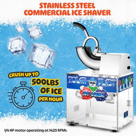 Great Northern Polar Blast stainless steel hopper and blades for durable ice processing