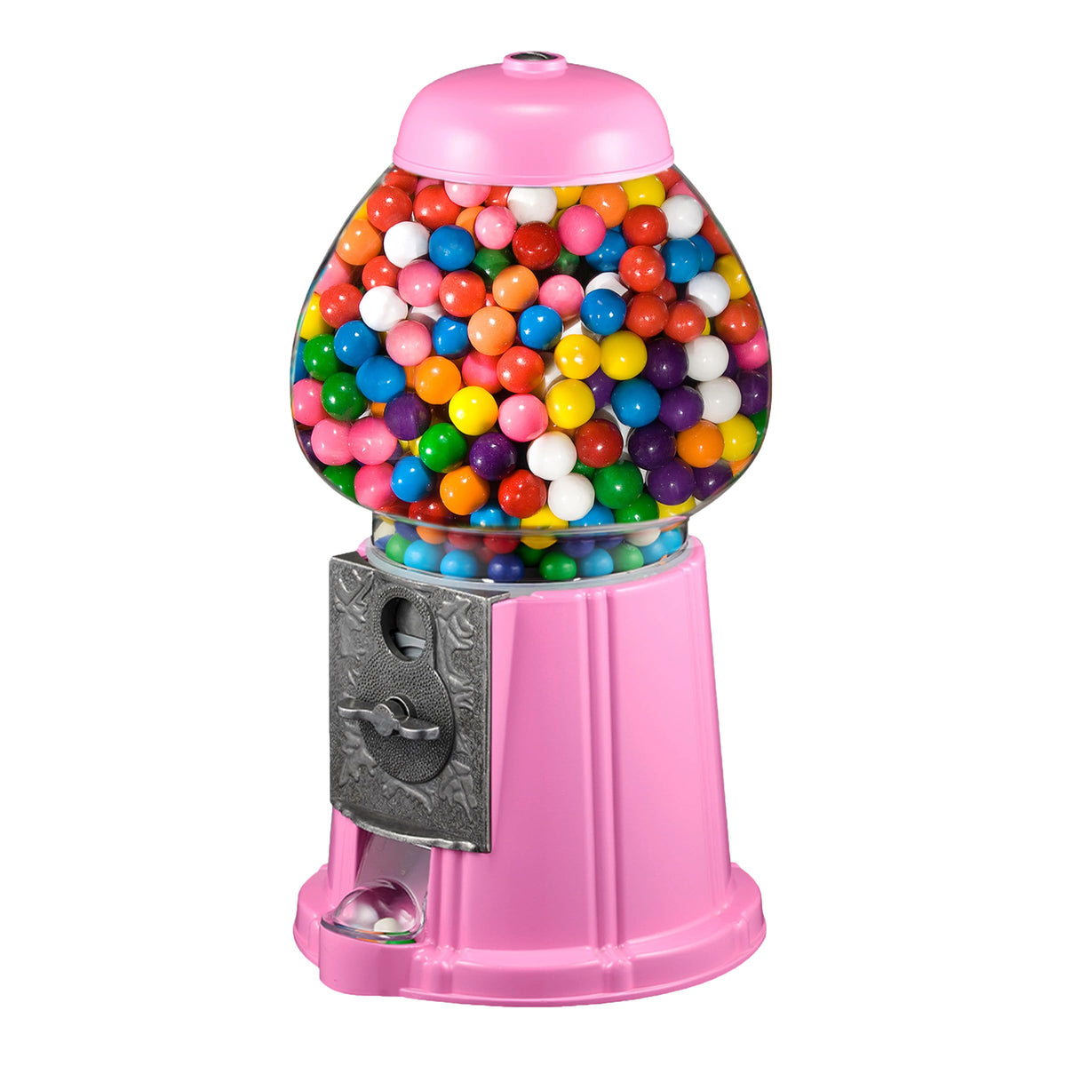 Great Northern Popcorn pink gumball machine with glass globe adds vintage charm to parties.