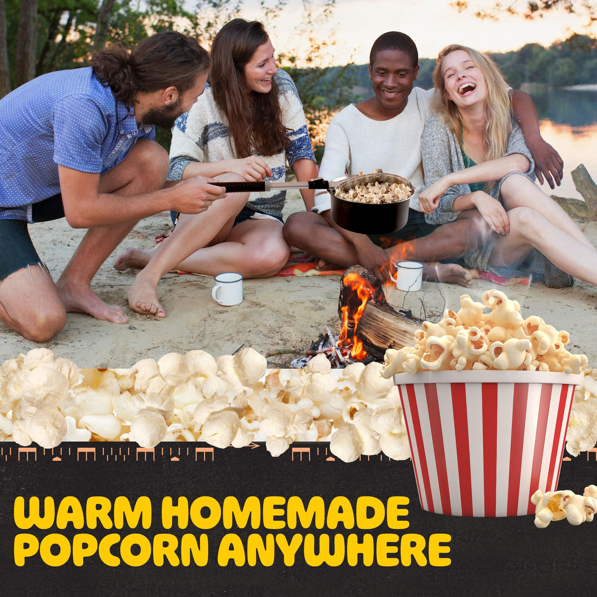 Four-quart yield from Great Northern Popcorn Popper in minutes