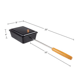Great Northern Popcorn campfire popper over a flame for fresh popcorn