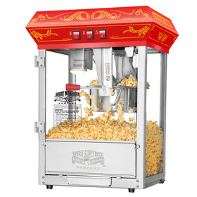 Great Northern Good Time popcorn machine front view in red for home theater snacking
