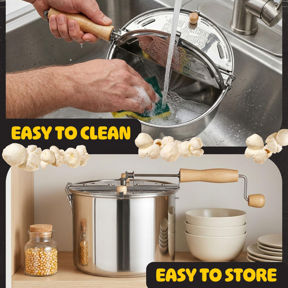 Duplex heat pad on Great Northern Popcorn stovetop popper for even cooking
