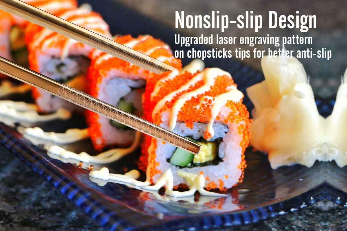 Greatamzor dishwasher-safe chopsticks simplify cleanup after cooking.