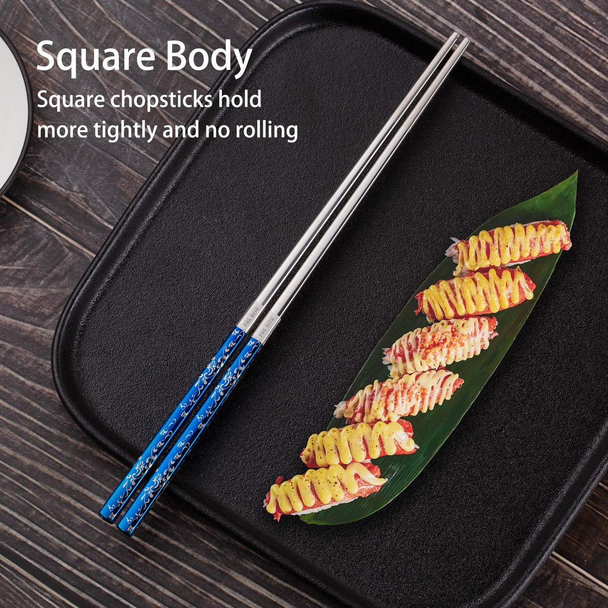 Greatamzor eco-friendly reusable chopsticks highlighted as an alternative to disposables.