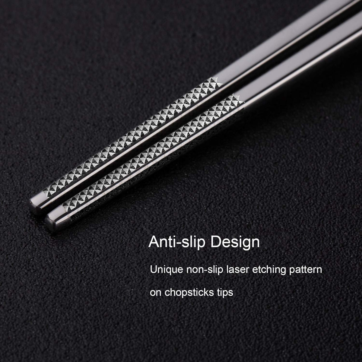 Greatamzor durable, eco-friendly stainless steel chopsticks resist mold and corrosion
