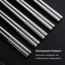 Greatamzor chopsticks with non-slip tip and square body for secure grip
