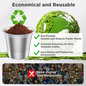 GREATCHI dishwasher-safe stainless-steel K-Cup saves money and reduces waste