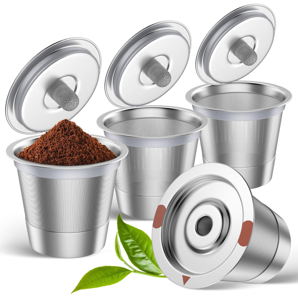 GREATCHI reusable stainless-steel K-Cup for Keurig, compatible with 1.0 and 2.0 for fresher brews