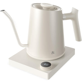 Greater Goods electric gooseneck kettle pour spout for precise brewing control.