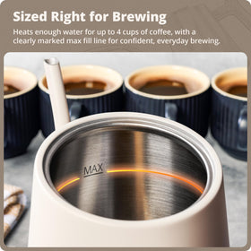 Greater Goods hydrodynamic vent aids smooth, controlled pouring.