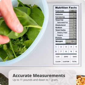 Greater Goods scale has a smooth wipe-clean surface for easy maintenance