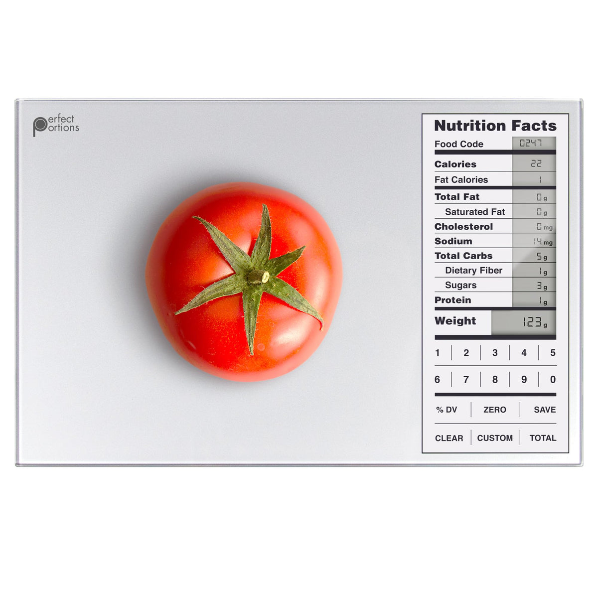 Greater Goods nutrition scale for meal planning with precise gram readings