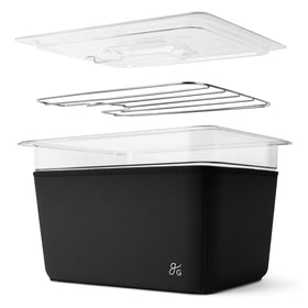 Greater Goods 12qt sous vide container lid seals heat for consistent results.