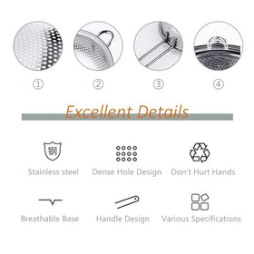 GREATLINK 5-quart stainless steel mesh strainer for efficient rinsing and draining