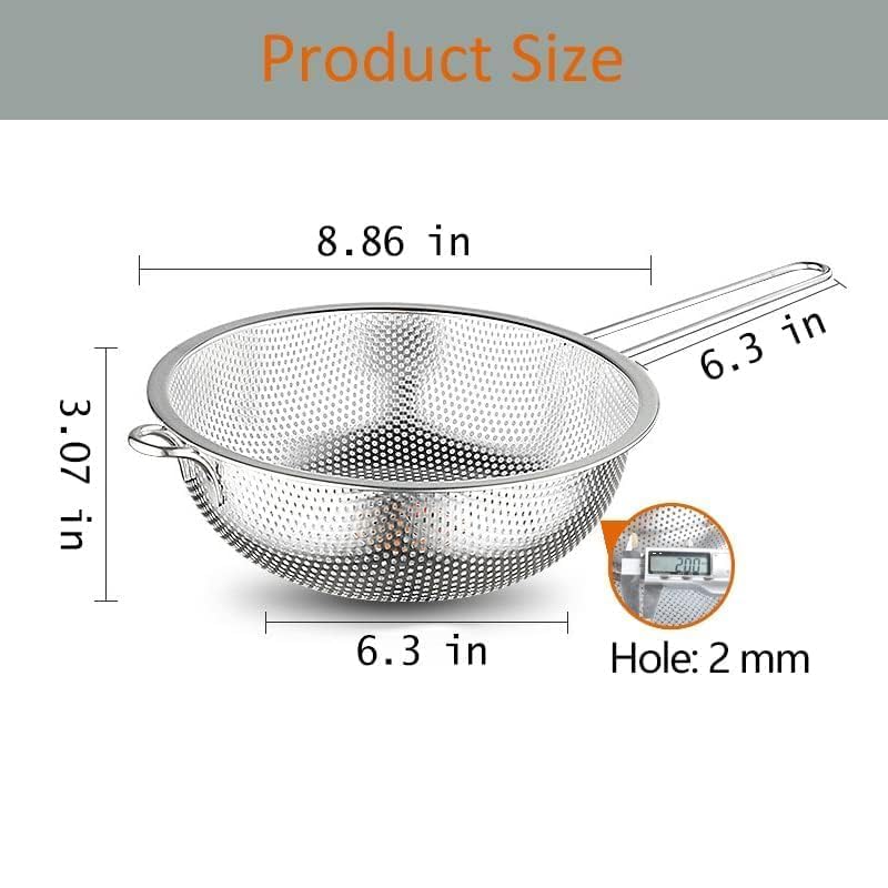 GREATLINK concave mesh net basket with rust-proof rim for reliable straining