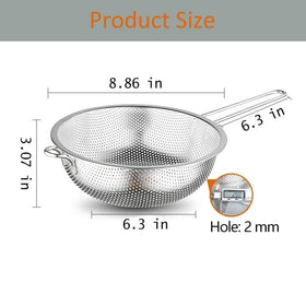 GREATLINK concave mesh net basket with rust-proof rim for reliable straining