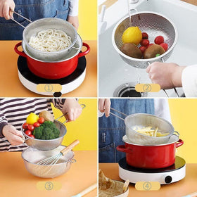 GREATLINK sifts and drains ingredients to help prep wet and dry foods