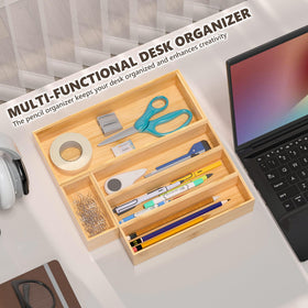 Greatseas bamboo vanity organizer for perfumes and jewelry.