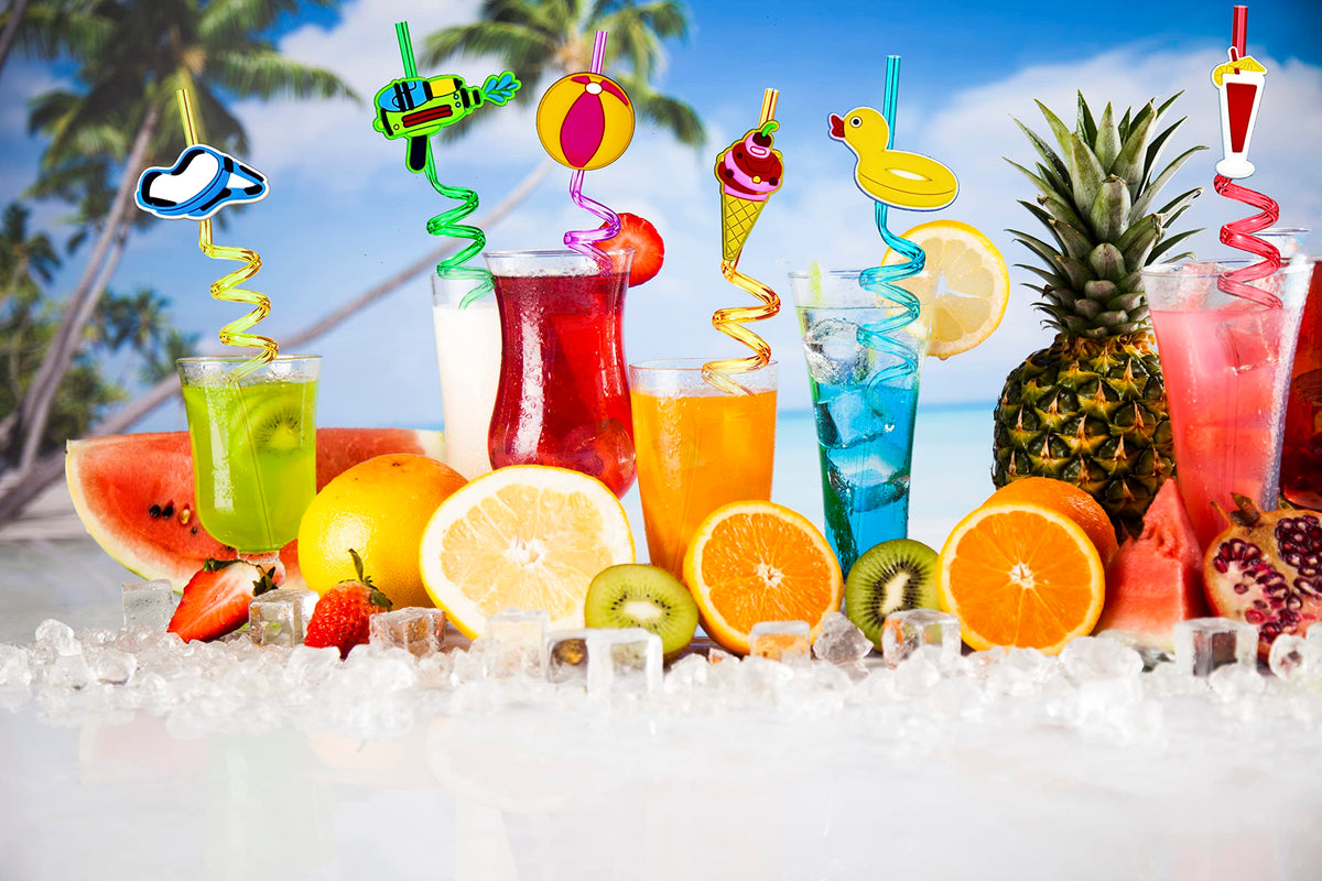 GREAWOD long-summer-straws fit tall glasses for easy sipping during celebrations.