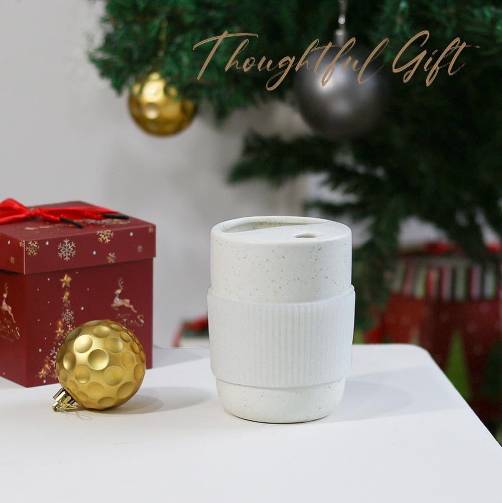 Greefun microwave and dishwasher safe cup for easy cleaning and reheating.