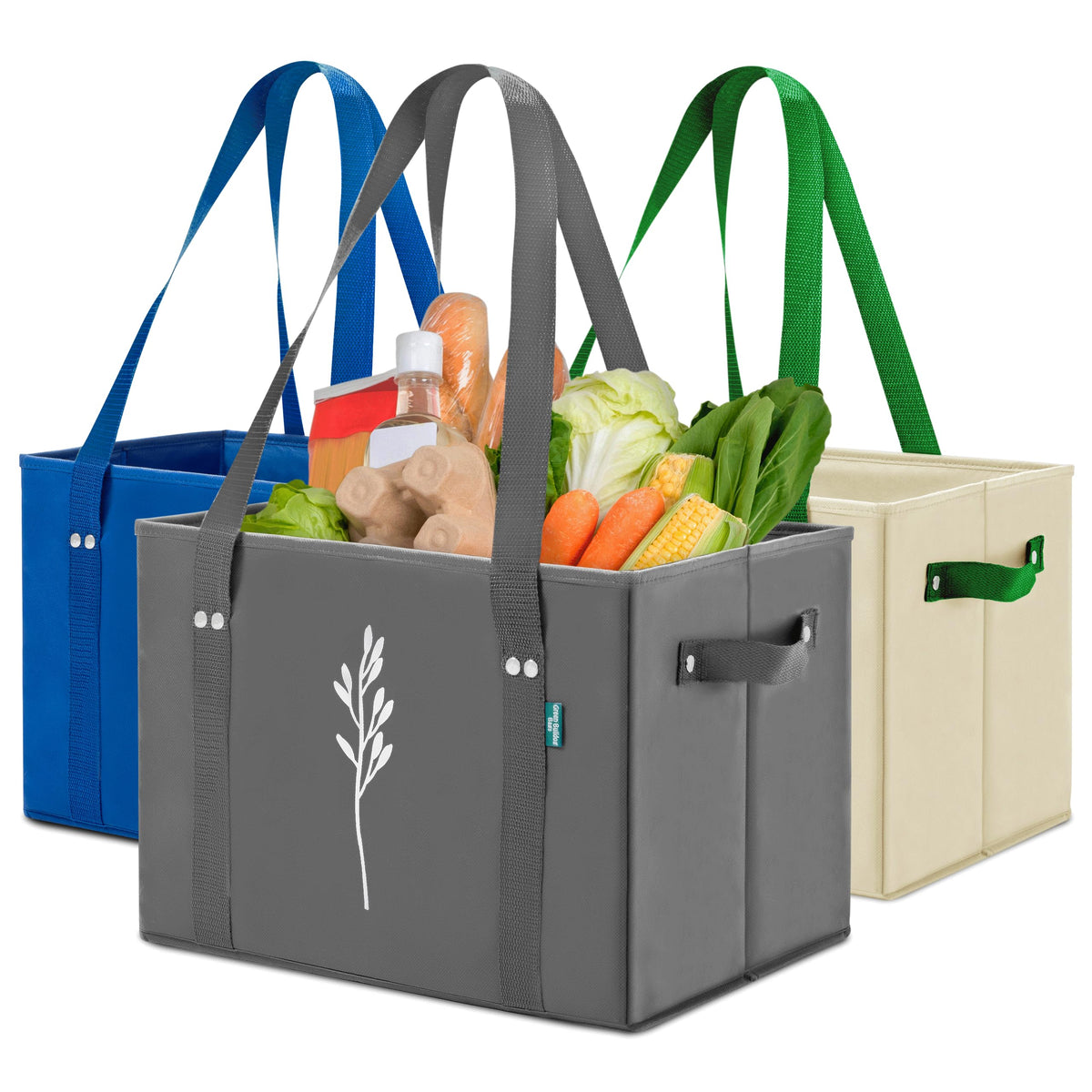 Green Bulldog Bags heavy-duty bag ready for groceries