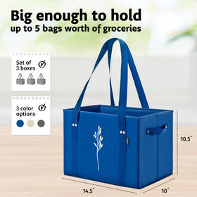 Green Bulldog heavy-duty tote open showing large capacity for groceries