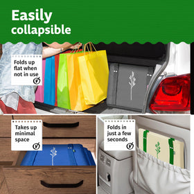 Green Bulldog Bags three-pack for versatile shopping