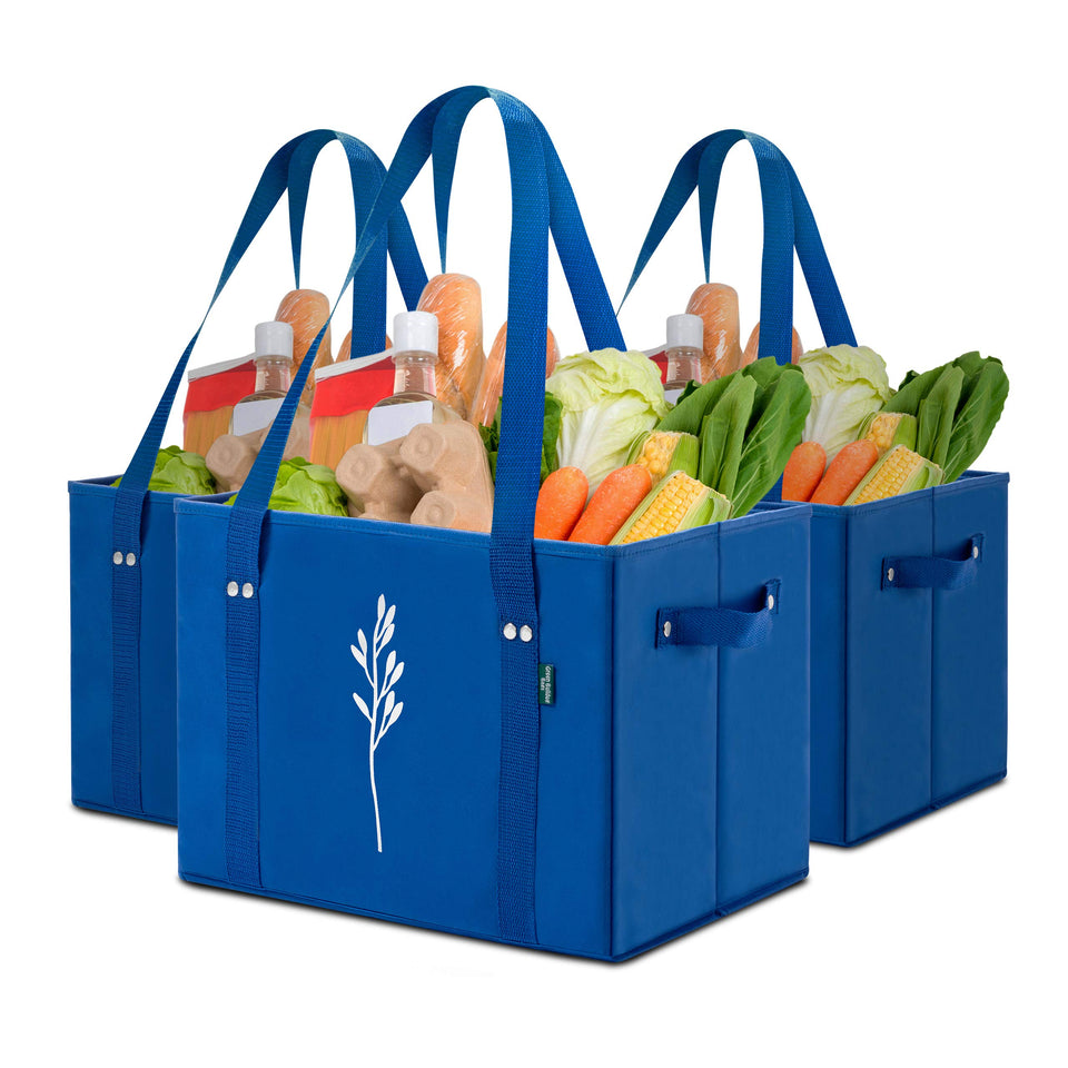Green Bulldog heavy-duty tote ideal for groceries and markets