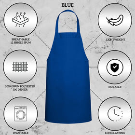 Green Lifestyle adjustable neck strap apron offers customizable comfort for all body types.