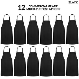 Green Lifestyle black bib apron with adjustable neck, versatile for cooks and baristas.