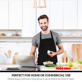 Green Lifestyle black bib apron restaurant-grade quality for chefs and servers.