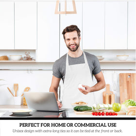 Green Lifestyle apron in use in a home kitchen for cooking.