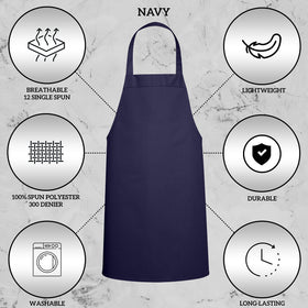Green Lifestyle no-pocket kitchen apron for easy cleanup