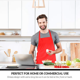 GREEN LIFESTYLE Red bulk apron pack ideal for cafes catering and events
