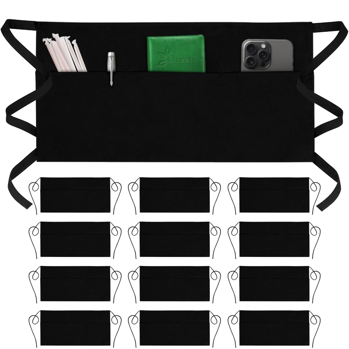 GREEN LIFESTYLE reinforced seams apron designed for long-wear and easy washing.