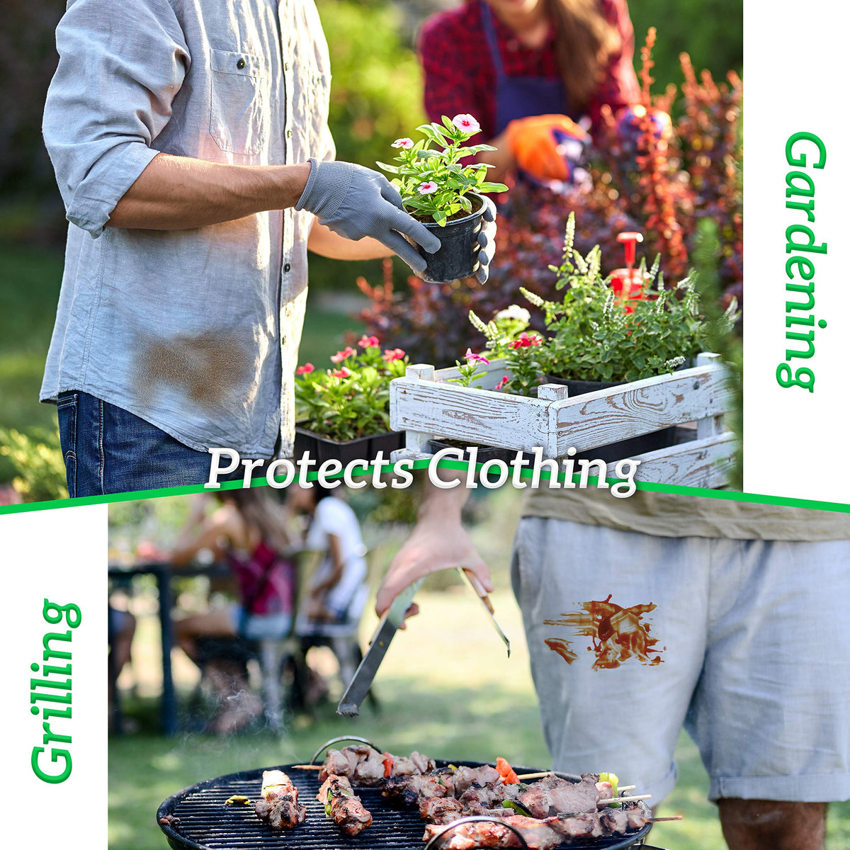 GREEN LIFESTYLE unisex apron with pockets suits cleaning, cooking, and crafts.