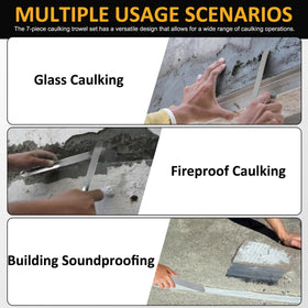 Green living 958-G01 multi-surface caulking tools for fireproof, glass, and door frames.