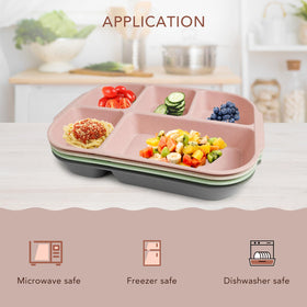 greenandlife green divided plate suitable for all ages and easy portions