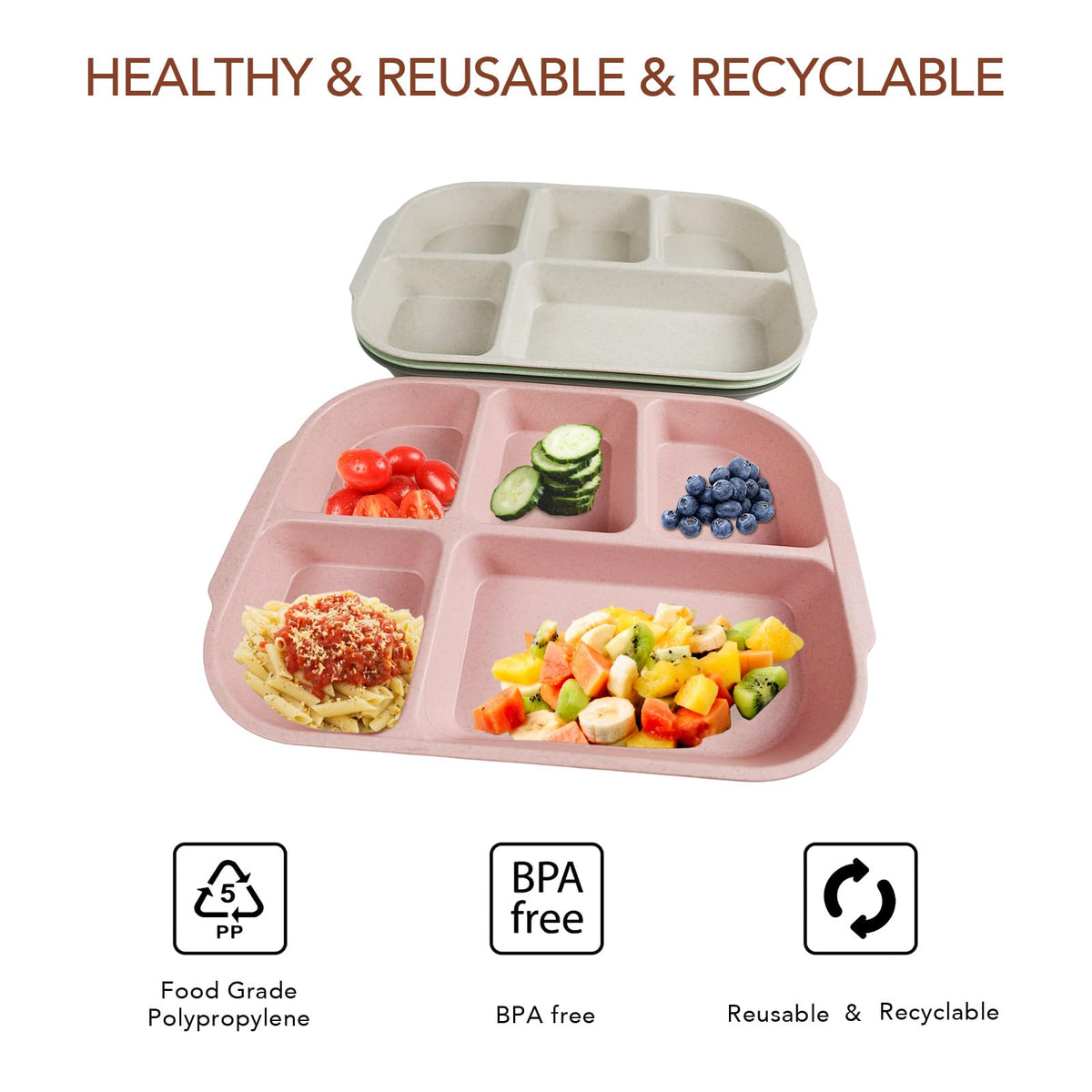 greenandlife grey divided plate designed for everyday family dining