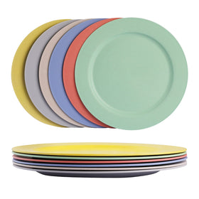 Greenandlife 10-inch multi-color plates, lightweight and durable for everyday meals.