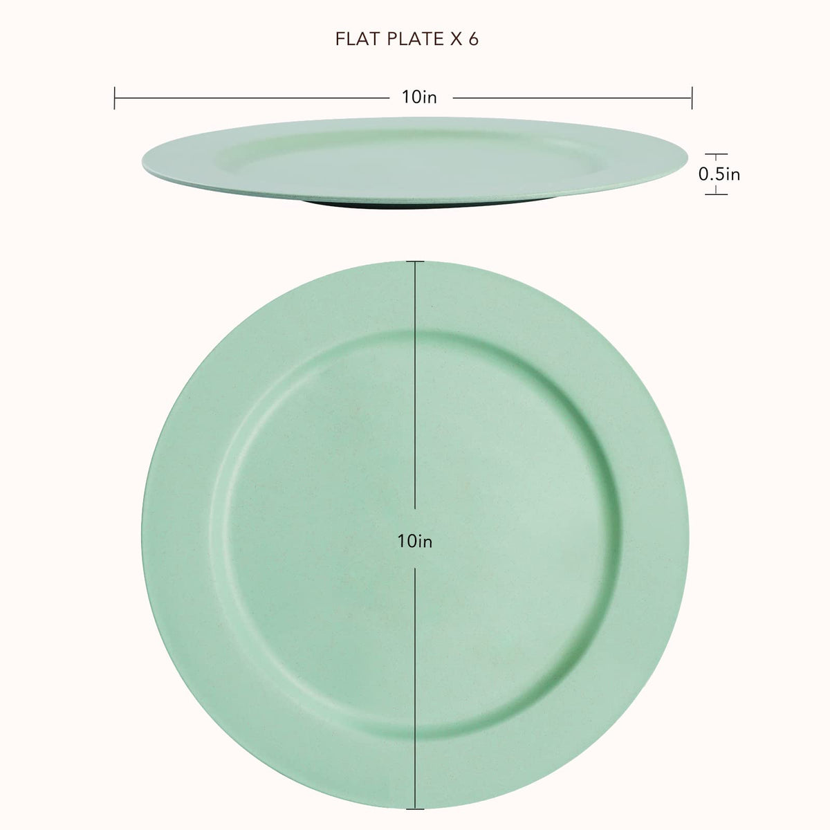 Greenandlife lightweight unbreakable plates, easy to grip for kids and seniors.