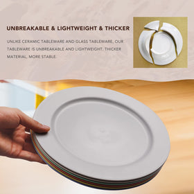 Greenandlife microwave-safe plates heat leftovers up to 248°F safely.