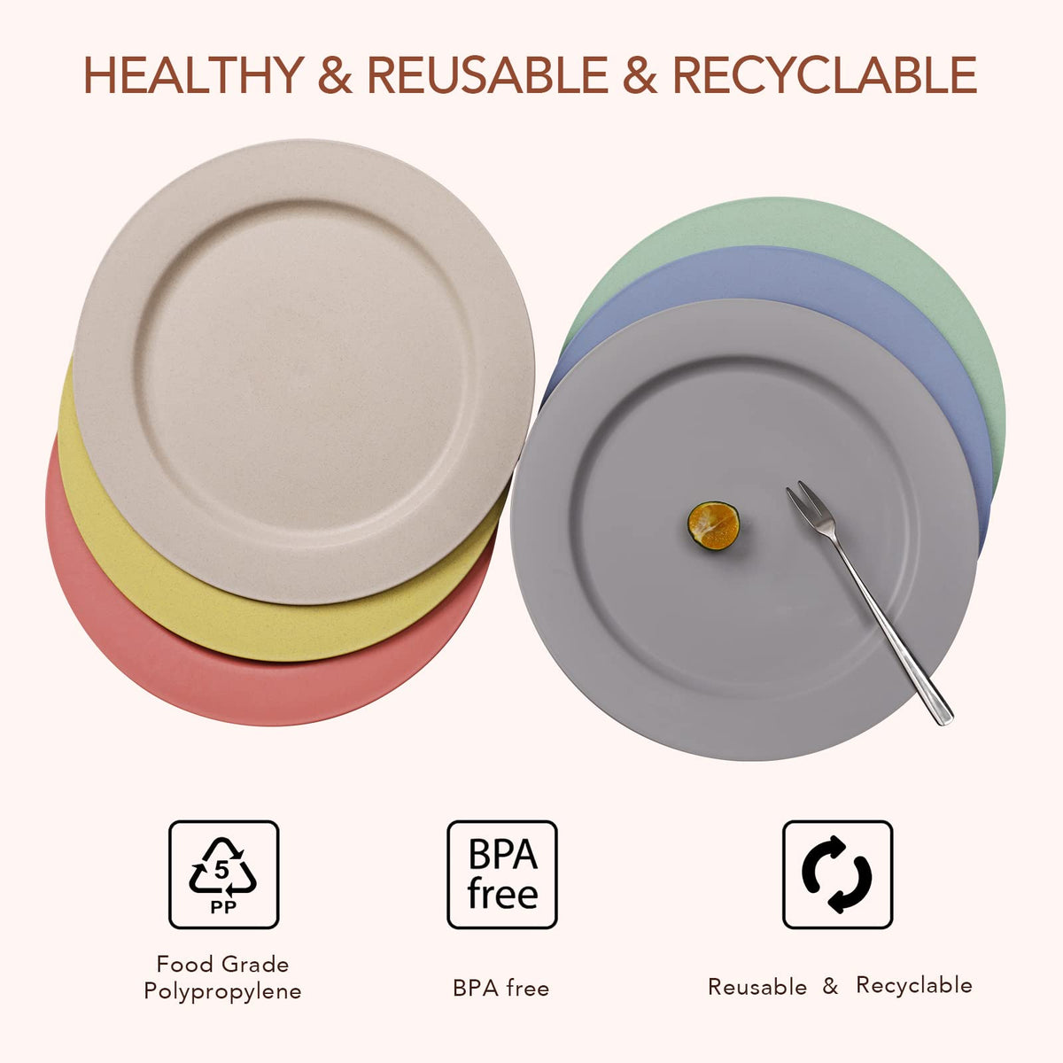 Greenandlife stackable plates save cabinet space and simplify storage.