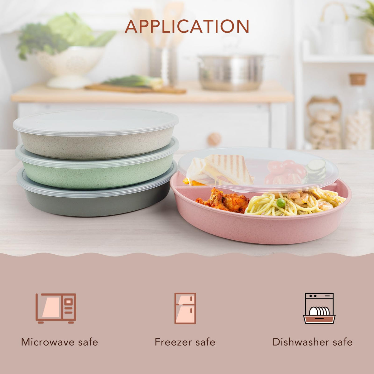 Greenandlife unbreakable plate durable for on-the-go families.