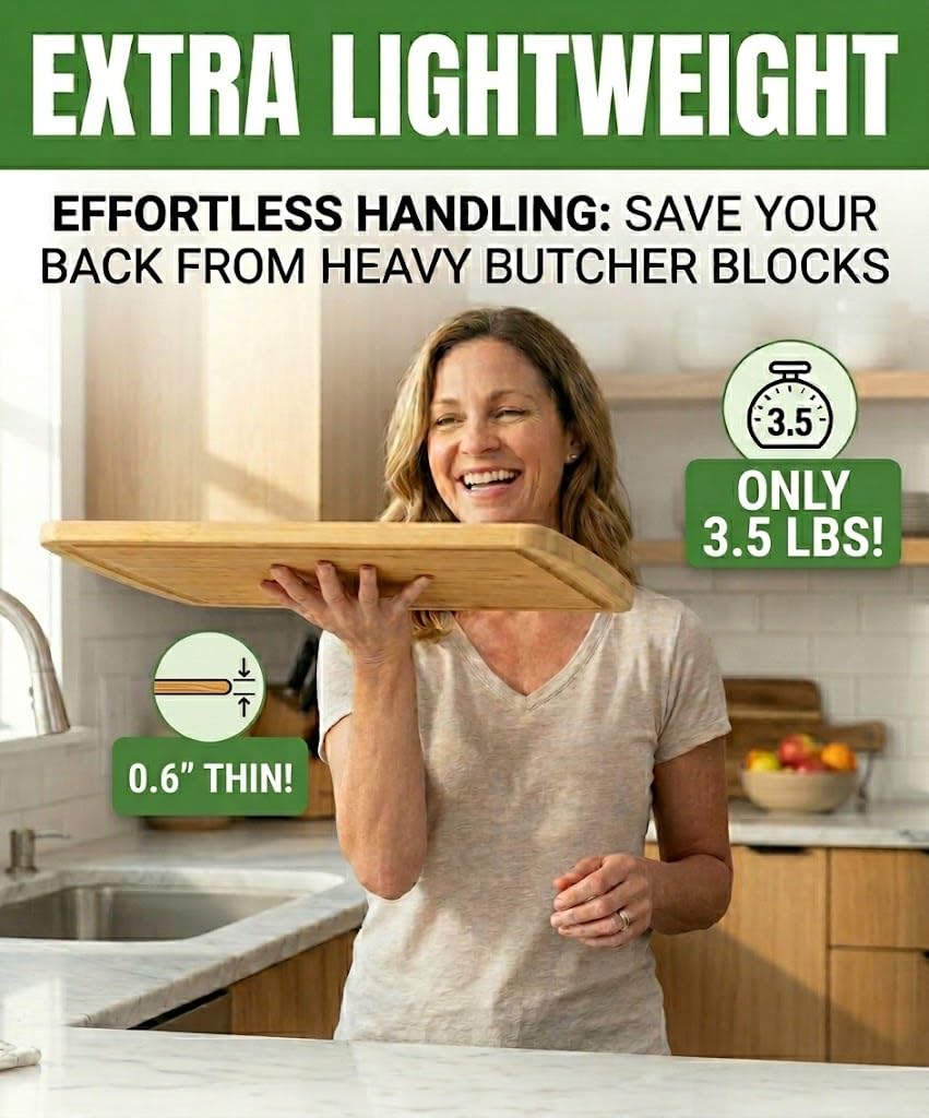 Greener Chef cutting board easy-care routine with dish soap and air-drying