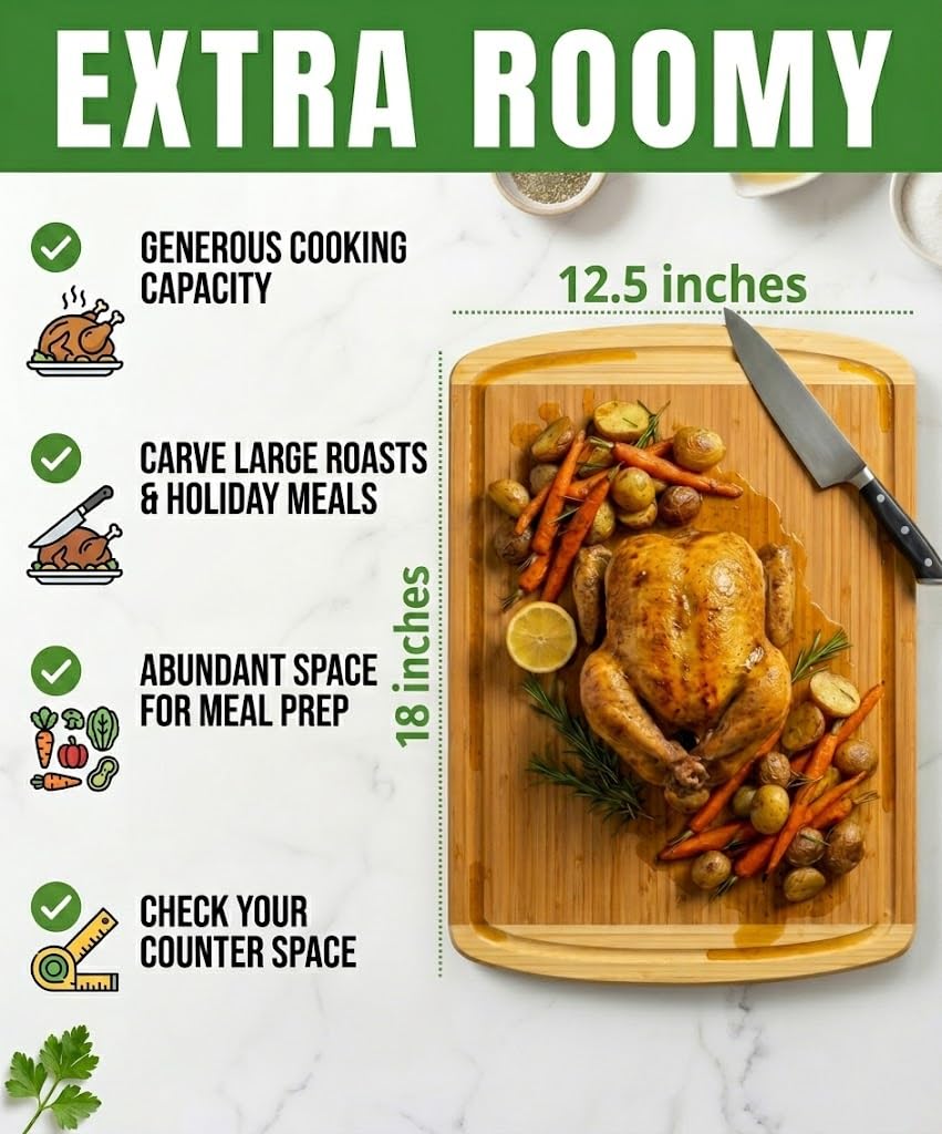 Greener Chef cutting board vertical grain strength for lasting durability