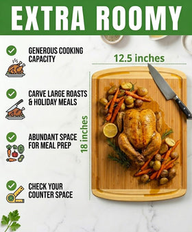Greener Chef cutting board vertical grain strength for lasting durability