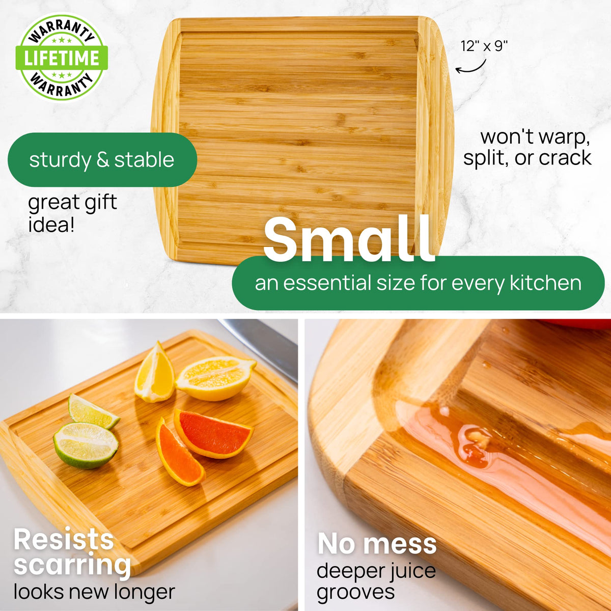 Greener Chef juice grooves capture juices for sauces and glazes